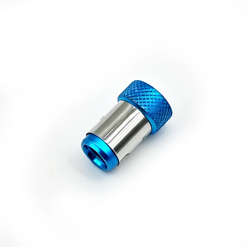 VEPAK Blue Knurled Magnetic Bit Collar Screwdriver Bit Holder Anti-Slip Anti-hair Loss Tool Accessories