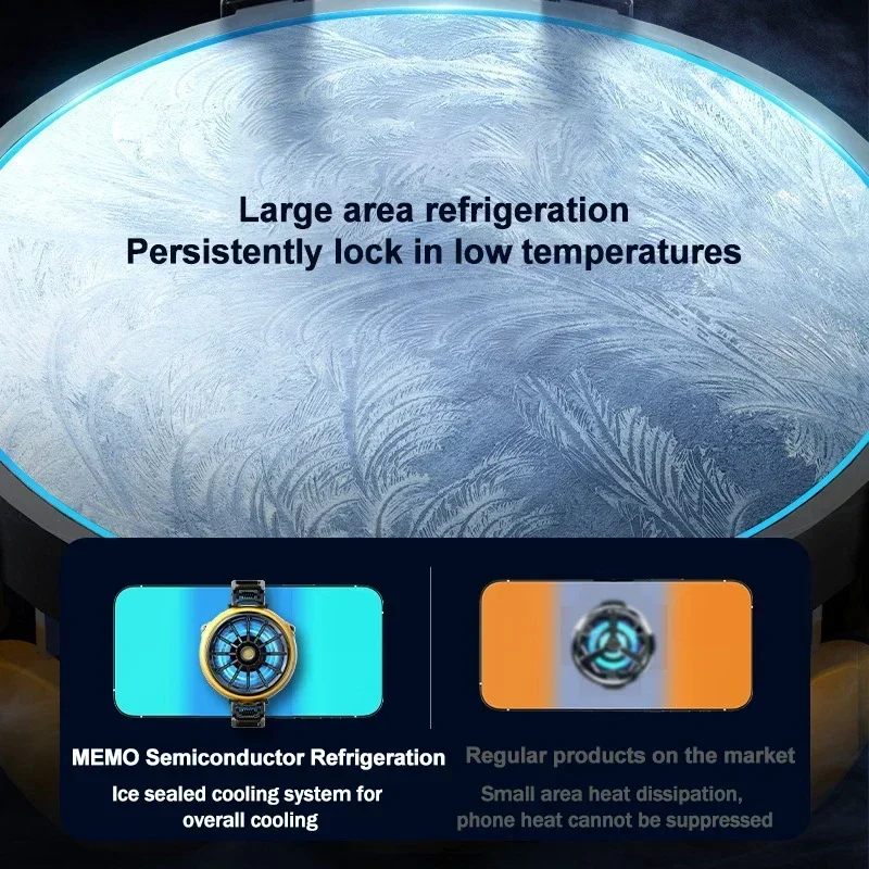 Memo cx04 refrigerador de telefone magnético dla6 clipe traseiro radiador de transmissão ao vivo tipo-c 5v/1.5a dissipador de calor de refrigeração semicondutor para ios