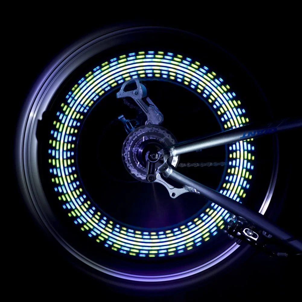 LED Bicycle Wheel Light Cycling Spoke Lights Rechargeable Bike Safety Warning Lamp Bicycle Decoration Accessories