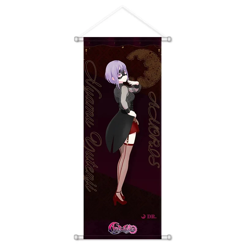 VIKAMA White Hair Kimono Umbrella Girl Wall Scroll, 6 Designs, Wall Decor for Bedroom Living Room Dorm