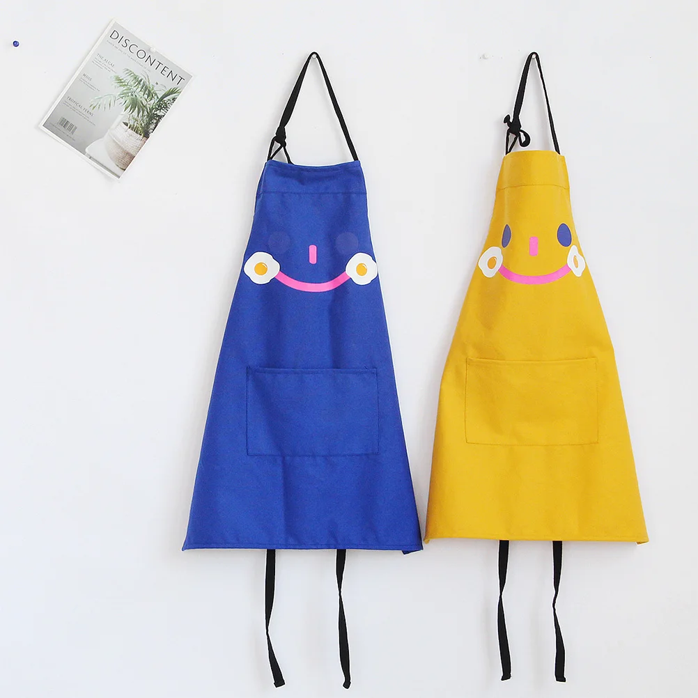 

Smock Parent-child Apron Bib with Pocket Japanese and Korean Cooking Adjustable