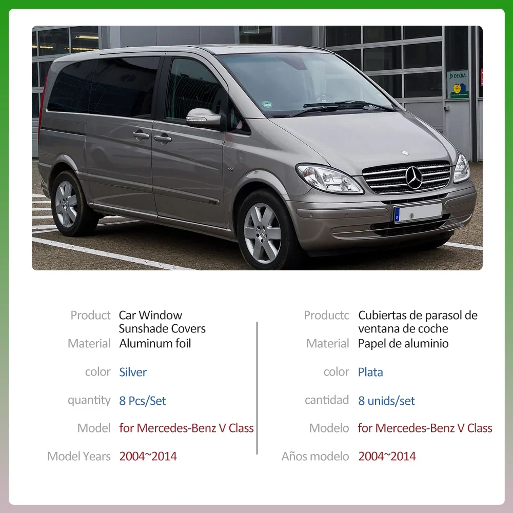 Coverage Sunshades For Mercedes-Benz V Class Viano Valente W639 5 Doors 2004~2014 Windows Sun Visor Windshield Cover Accessories