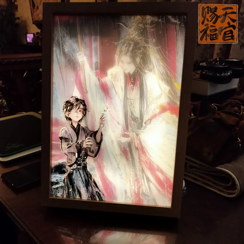 Anime Figuras, enfeite de luz noturna, presente de aniversário, Tian Guan Ci Fu, Fu, Xie Lian, Hua Cheng