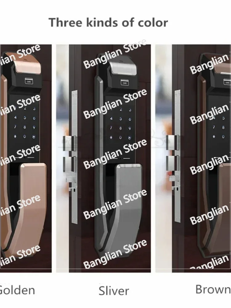 For Samsung SHS-P718 Push Pull Handle with Fingerprint Digital Smart Home Lock and Rfid Card VerificationCD