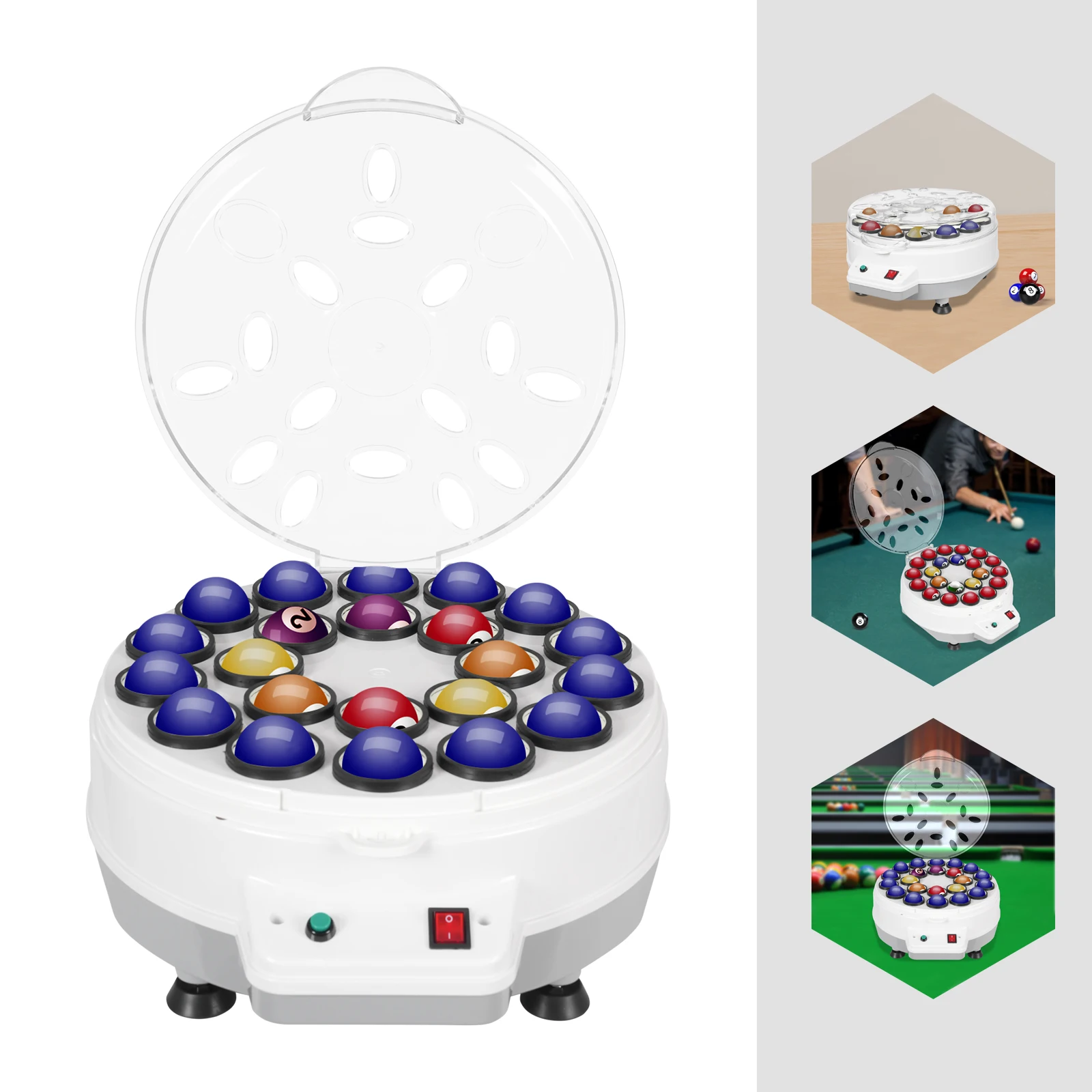 

110V 180W Automatic Pool Balls Cleaner, Electric Pool Ball Cleaning Machine, Billiards Ball Polishing Washing Machine