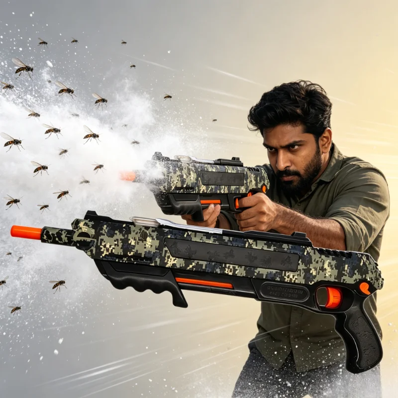2026 Salt Gun Upgraded accurate Aiming Fly and Mosquito Killer Adult Simulation Toy Fly Killer Flie New Shooting Game Plastic 1