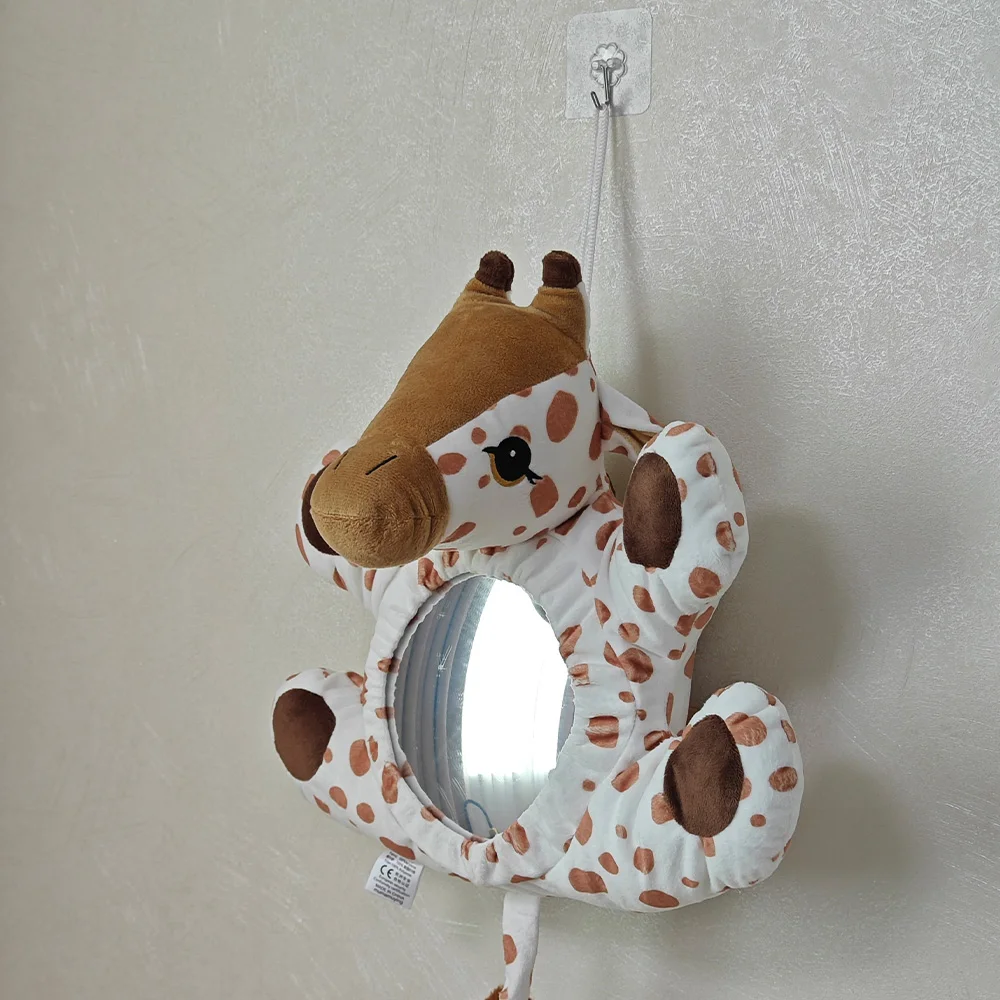 مرآة أمان لمقعد السيارة للواجهة الخلفية ، للرضع ، قابلة للتعديل بالكامل ، مرآة زخرفية كرتونية ، رؤية واسعة ، شفافة كريستالية ، أمان