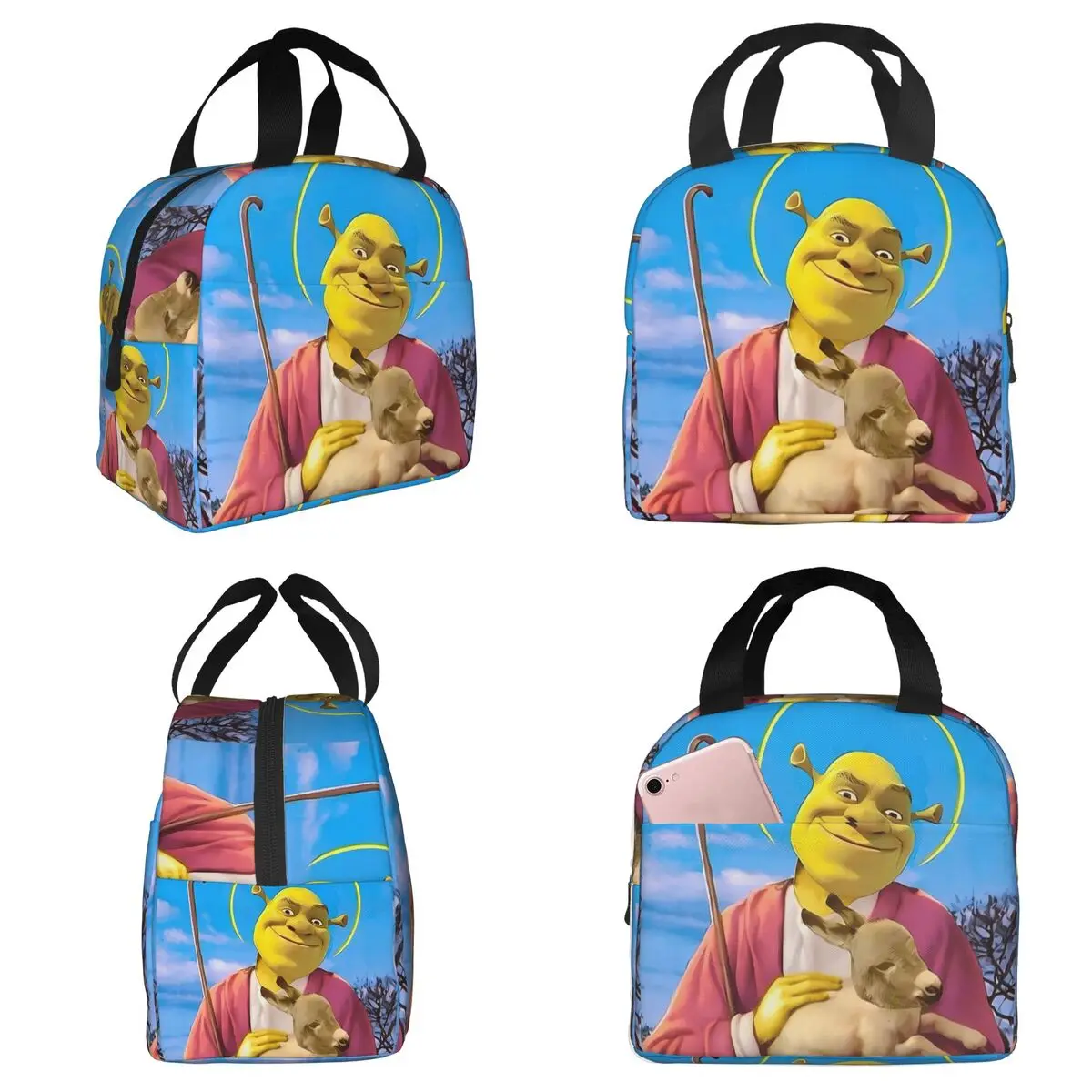 Shrek Saviour Isolierte Lunchtasche für Damen, Büro-Kühltasche, Thermo-Lebensmittelbox, auslaufsicherer Behälter für Lunchboxen