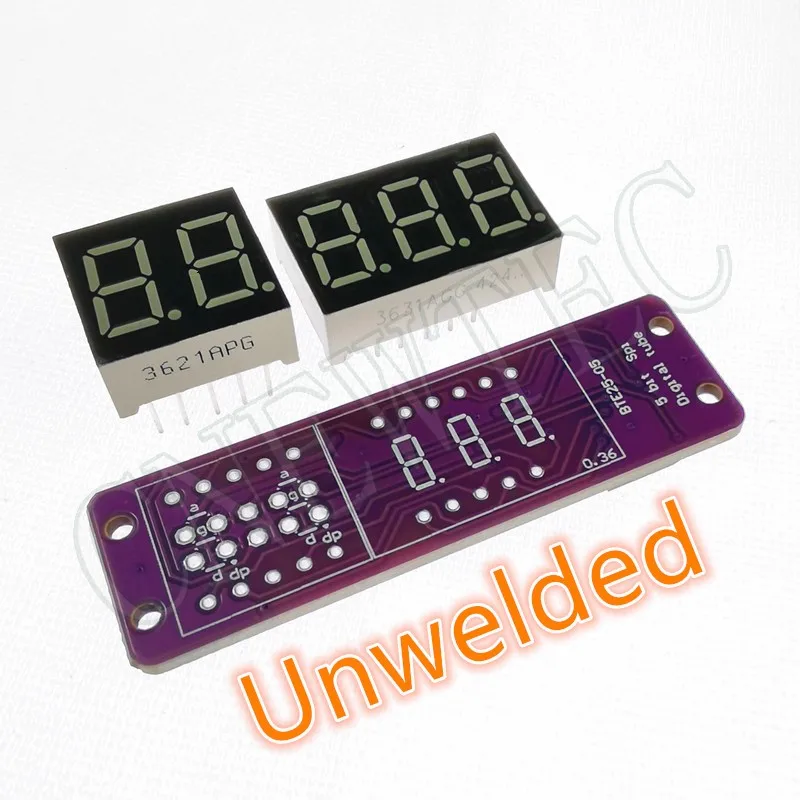 MAX7219 0.36 Inci 5 Bit Tampilan LED Digital Modul 7 Segmen 6 Warna Tersedia UNTUK Arduino STM32 STC AVR ESP32 Tidak Dilas