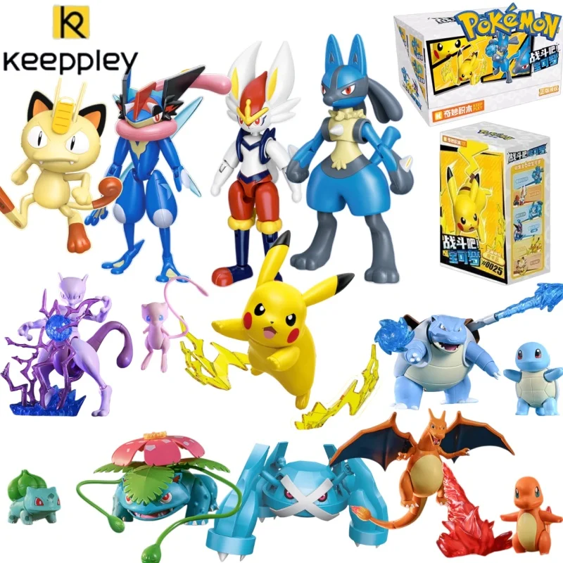 Keeppley Building Blocks Pokemon Adventure Version Pikachu Cartoon Assembly Model Charizard 3D T Anime Action Model Gifts