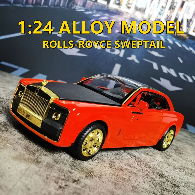 

Роскошная модель автомобиля из сплава Rolls-Royce Sweptail 1:24, Литые и игрушечные автомобили, Коллекционная модель игрушечного автомобиля