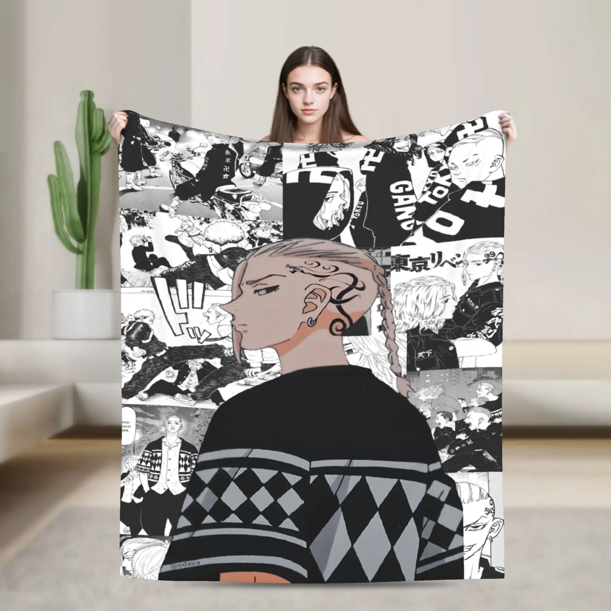 Tokyo Revengers Anime Blanket Fleece Summer Air Conditioning Draken Warm Throw Blankets for Bedding Outdoor Plush Thin Quilt