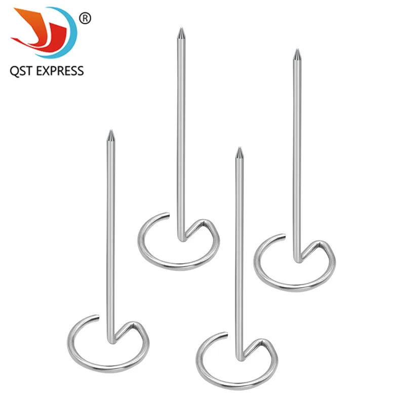 전기 오븐 에어 프라이어 바베큐 도구, 430 스테인레스 스틸 수직 그릴 꼬치, 고기 꼬치 꼬치, 매달린 플랫 그릴, 1 개