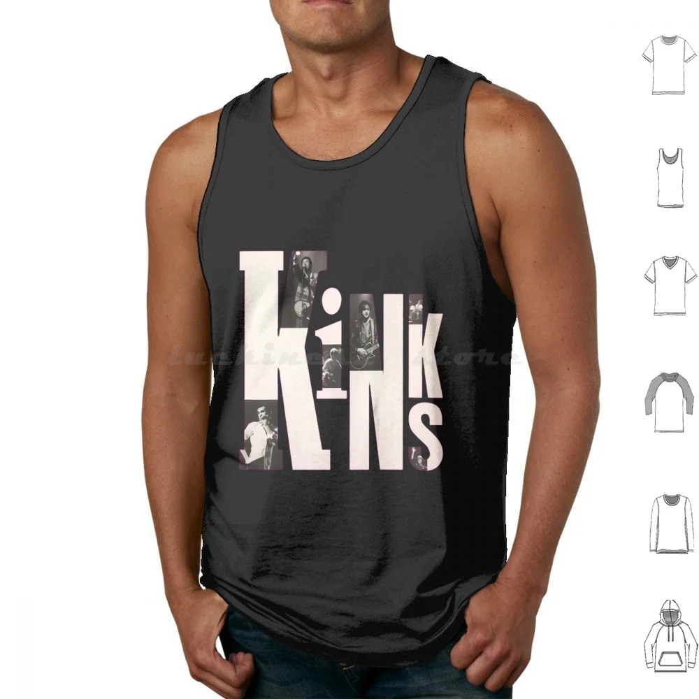 

Оригинальные топы на бретелях The Kinks English Rock Band с принтом из хлопка The Kinks The Kinks Logo The Kinks Stuff The Kinks