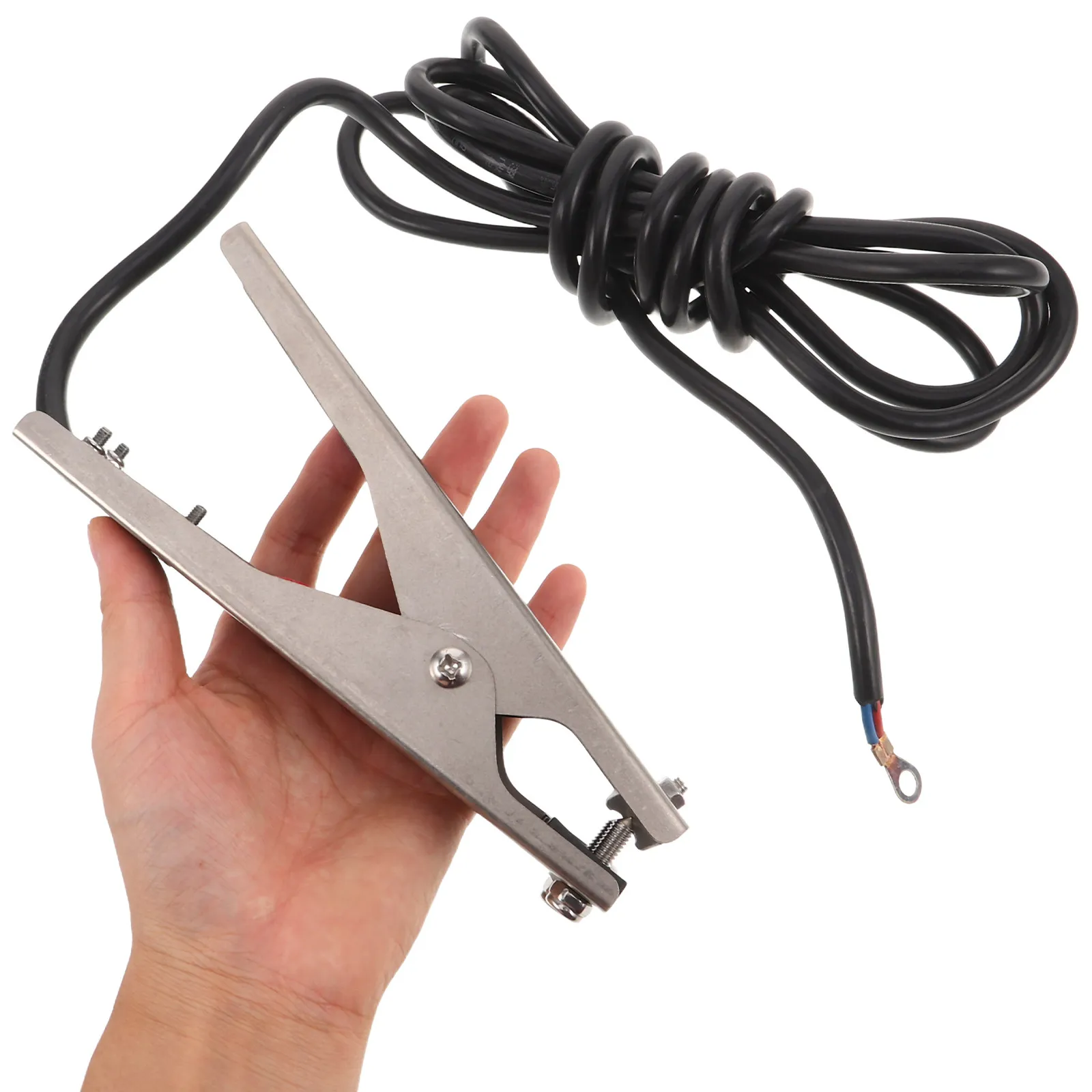 

Static Grounding Clamp Stainless Steel For Gas Station Reusable Earth Clamp With Cable For Tank Truck Outdoor Hazardous