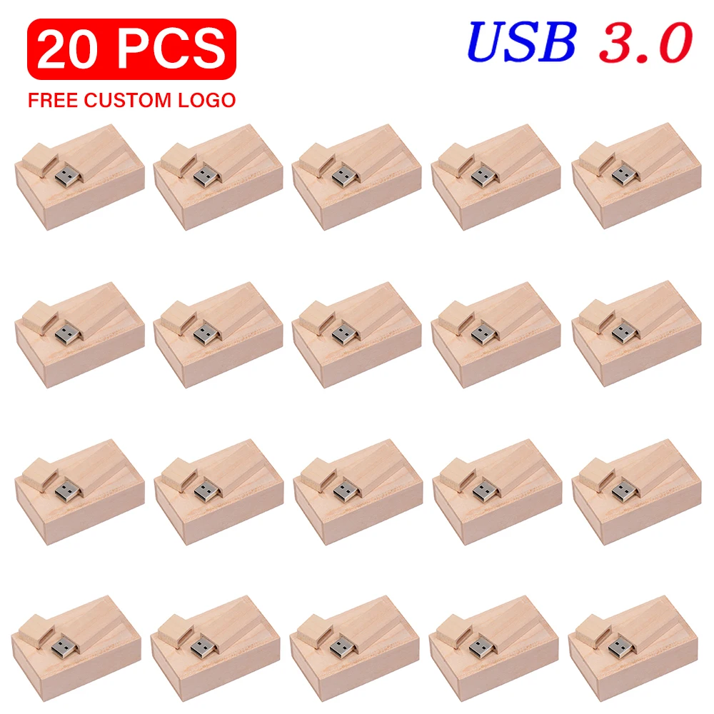 

USB3.0 20PCS Lote USB 3.0 Flash Drive Memory Stick Free custom logo pen drive Storage Device wholesale Pendrive 128GB 64GB 32GB