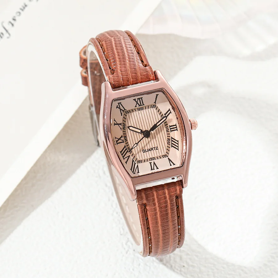 Women\'s Watch Antique Leather Strap Wristwatch Women Quartz Watches Luxury Retro Clock Gift Reloj Mujer