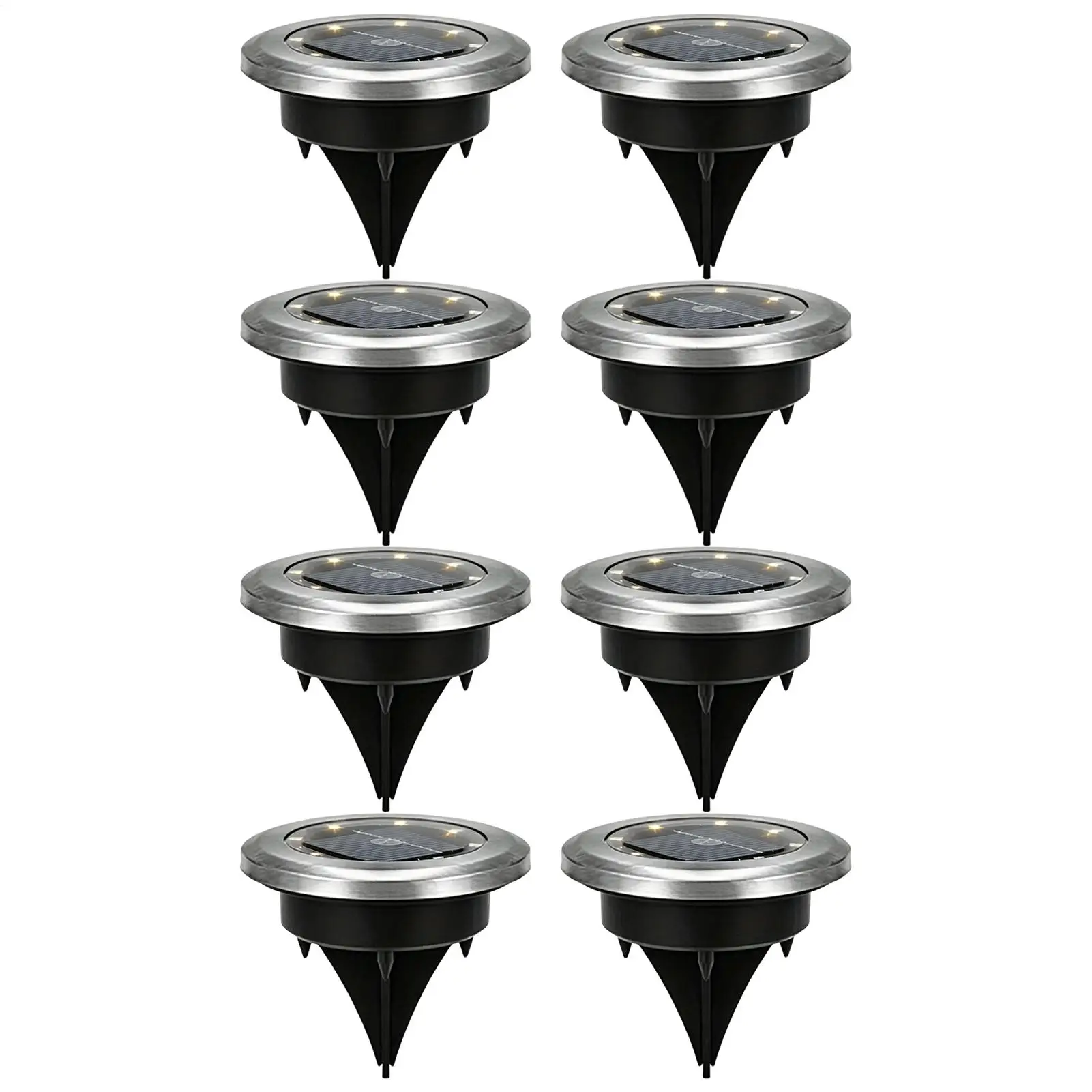 

Solar Disc Lights 8-Piece Waterproof Warm Garden Decor Solar Garden Lights Outdoor Decor For Lawn Yard Porch Deck Sidewalk