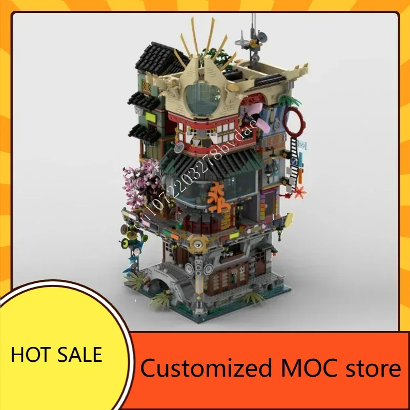 

6323PCS Sungate Tower Hot Selling MOC StreetView CityArchitecture Creative DIYAssembly Birthdayal Toy Christmas Gift for Ages