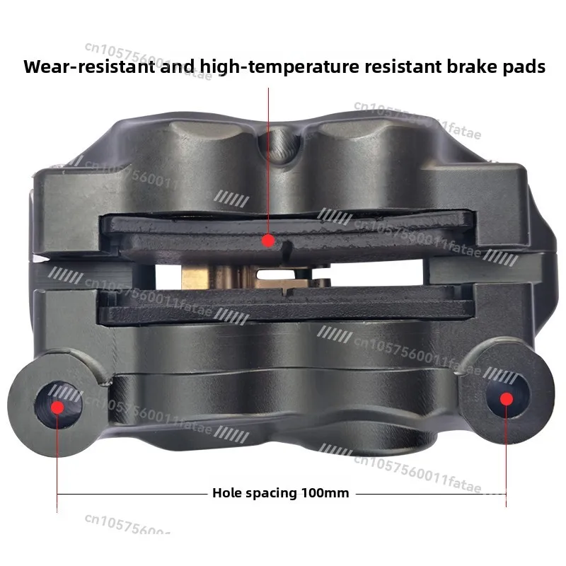 Moto Brake Pump Refitted Front and Rear Four Piston 484 Large Radiation Caliper Set 100 Hole Distance Brake Cylinder
