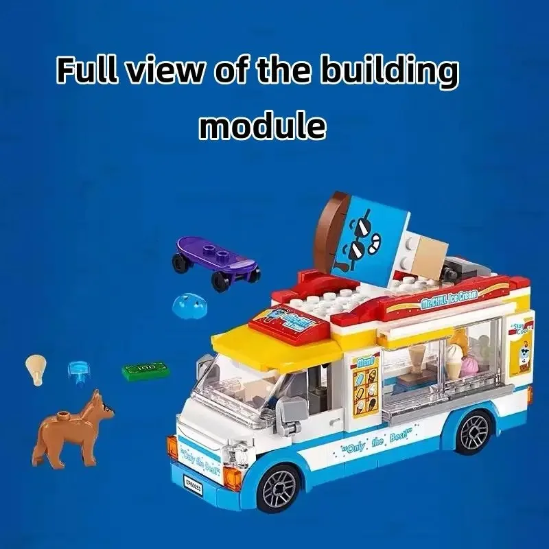 Ice Cream Truck Building Blocks City Series Toys Boys Assembling Toys Children's Gifts