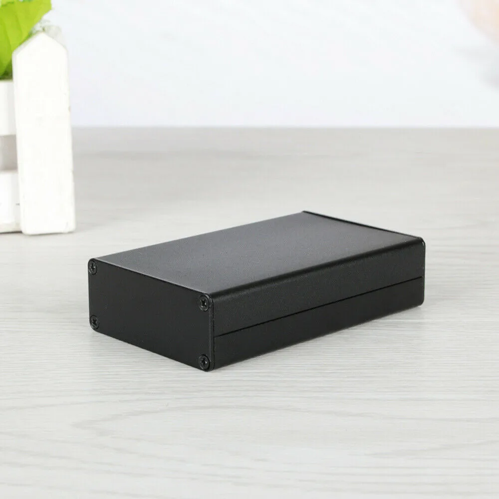 

DIY Electronics Enclosure Box in Black Aluminum 100x71x25mm Oxidized Finish Designed for Prototyping Applications