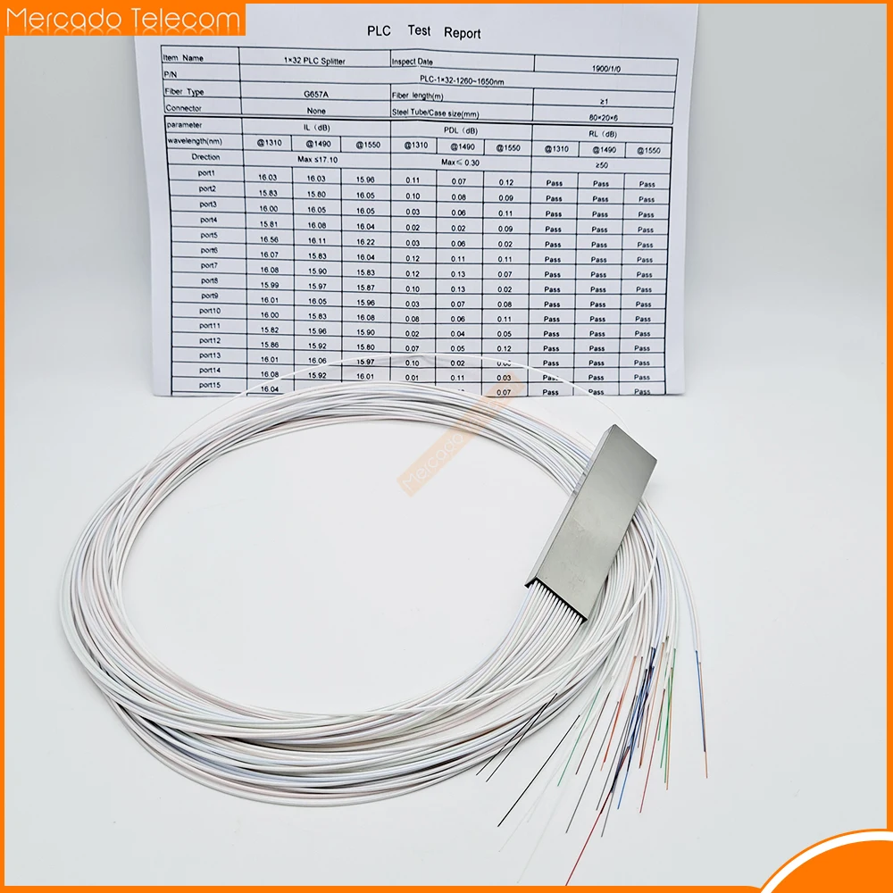 

High quality 10pcs/lot 0.9mm Steel Tube Fiber Optic PLC Splitter 1x2 1x4 1x8 1x16 No Connector Mini 1*8 Fbt Splitter Fbt Coupler