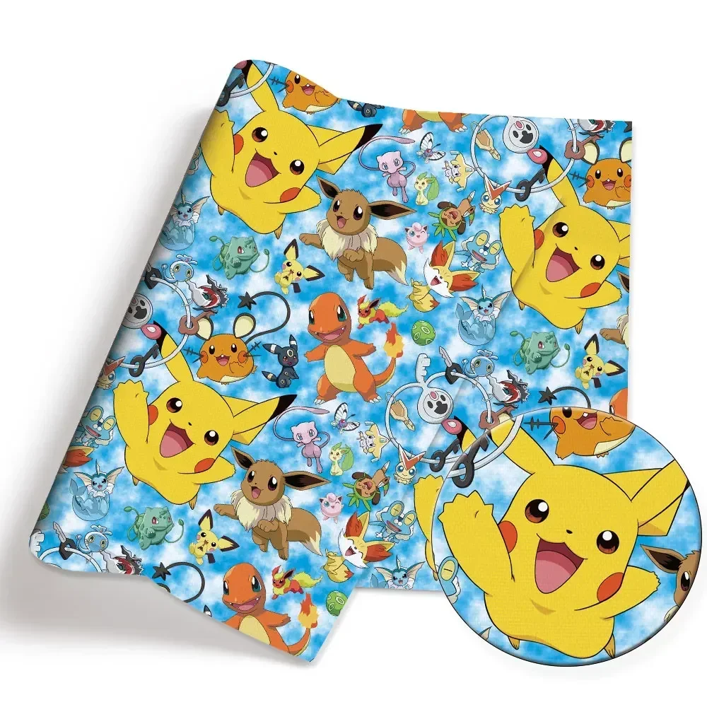 ポケモン漫画 Fabric140*50 センチメートル手作り縫製パッチワークキルティングベビードレスホームシートプリント生地生地縫製子供
