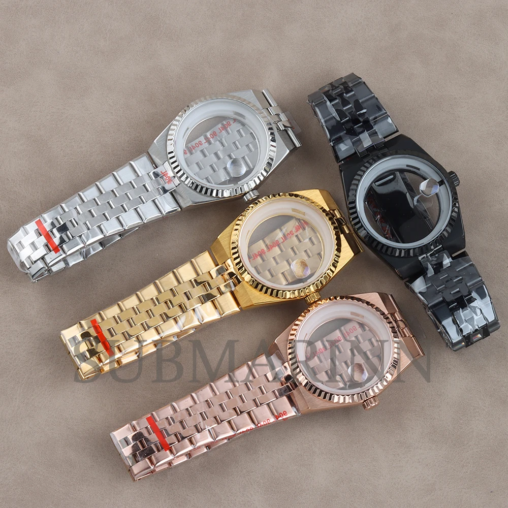 boitier-de-montre-395-mm-nh35-compatible-avec-les-mouvements-seiko-landl-dweller-nh35-nh36-cadran-338-mm-bracelet-en-acier-inoxydable-316l-verre-saphir