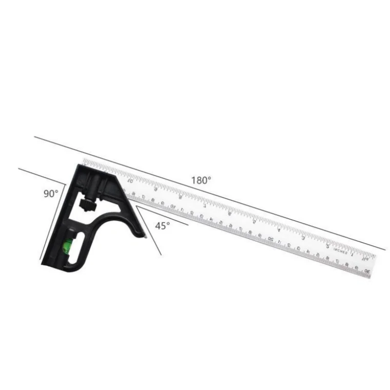 1/2 Piece Set of Measuring Combination Angle Rulers, Precise and Durable, No Electricity Required, Suitable for Woodworking, Construction, and Home Projects, Etc