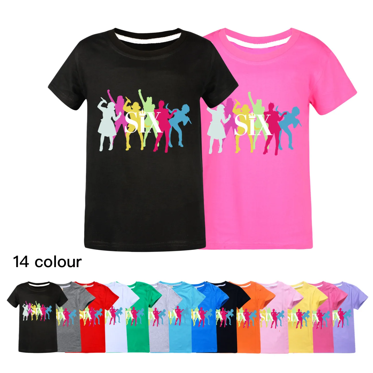 

Six The Musical Shirt Kids Short Sleeve Pullover Tops 2024 Girls Summer T-shirt Children Tee Shirt Cat Nap Baby Boy Tshirt