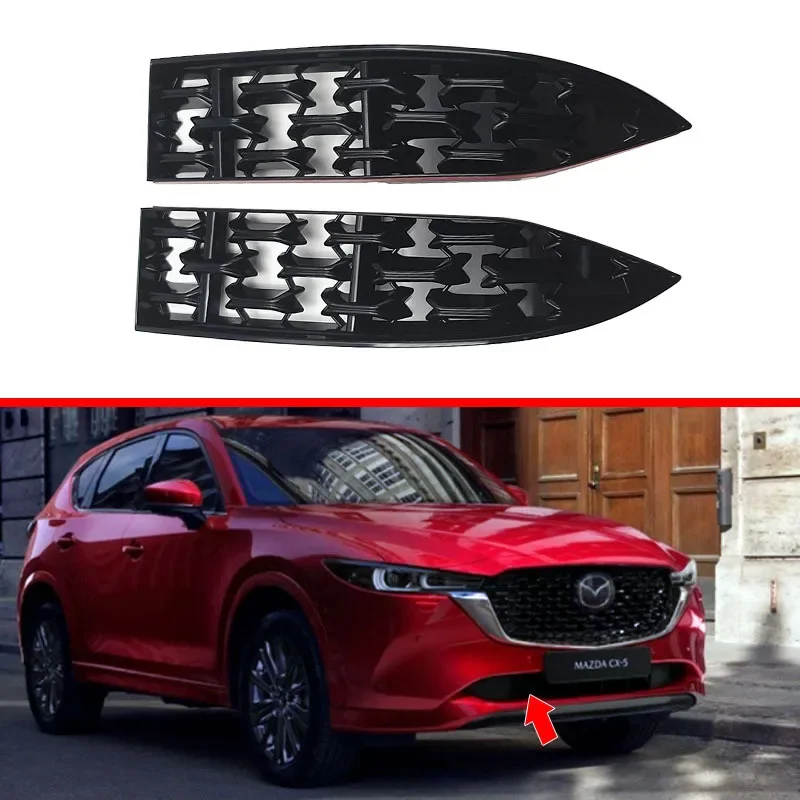 

Car Front Lower Bumper Grill Grille Moulding Cover For Mazda CX5 CX-5 2022 Front Bottom Middle Net Decoration