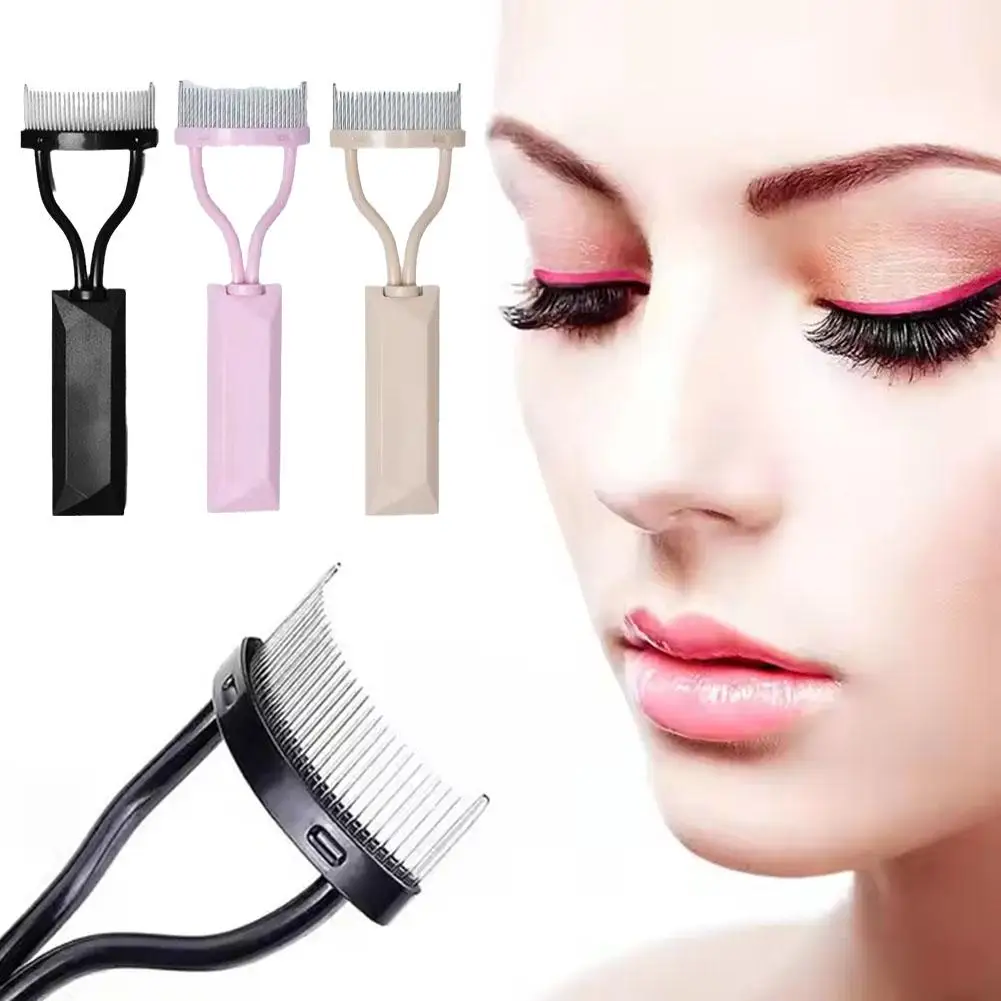 Peigne séparateur de cils, 1 pièce, brosse de maquillage en métal, outil de beauté H2Q2