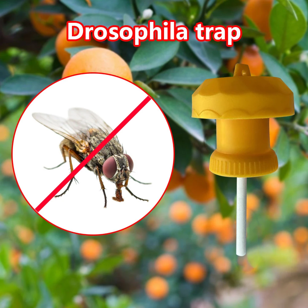 Insect Fly Catcher Yellow Plastic Antimosquito Fruit Fly Trap Killer Farm Tree Control Tool for Outside Branches