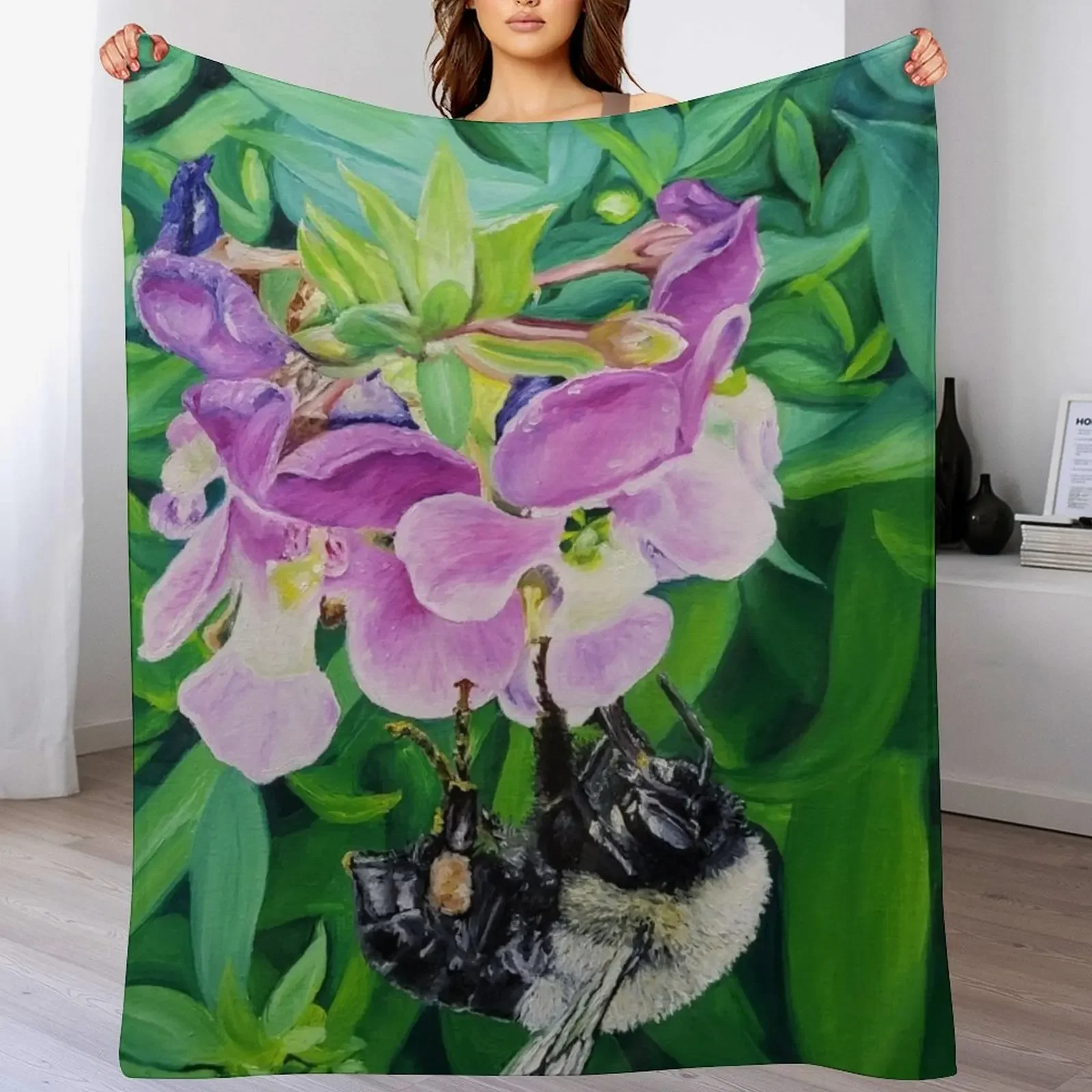 

Bee Blossom Throw Blanket Travel Nap Stuffeds Softest Blankets