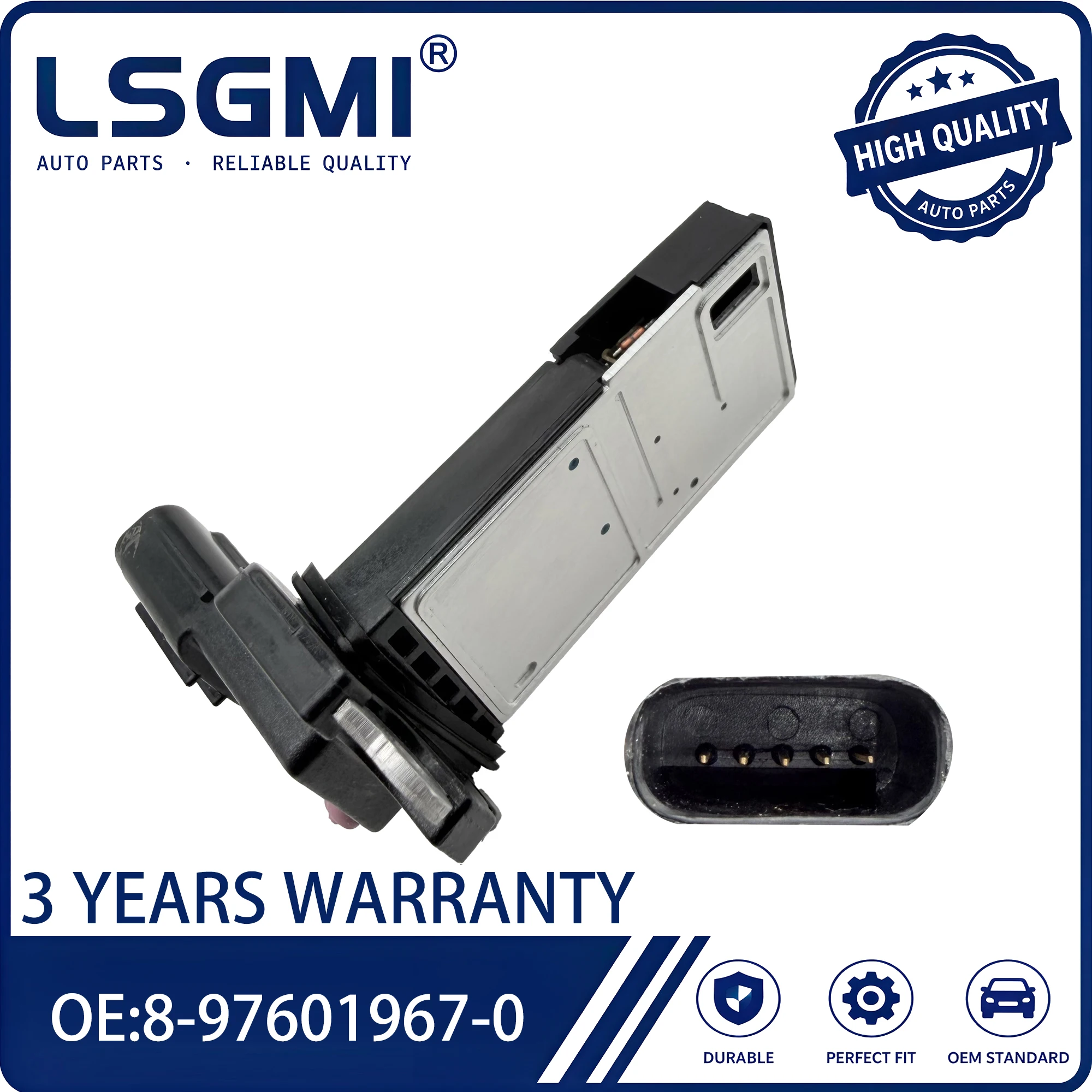 Mass Air Flow MAF Sensor 8-97601967-0 for Isuzu D-Max、Rodeo Holden Colorado RC 2.5 DiTD/3.0DiTD 2007-2012