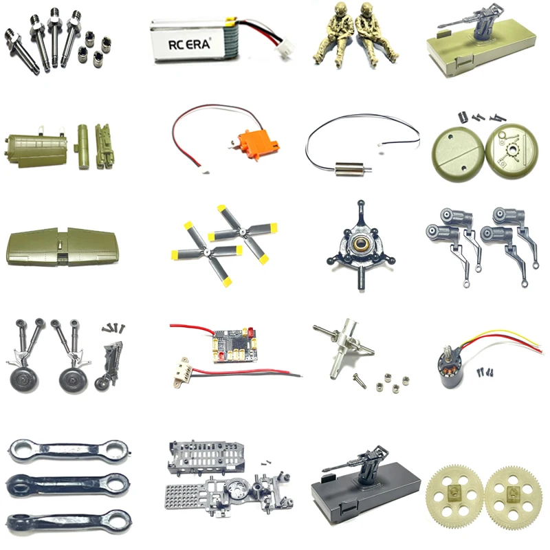 Remote Control Era C170 Apache Helicopter Original Parts Manual: Fuselage, Main Rotor, Landing Gear, Battery, and Horizontal Axi
