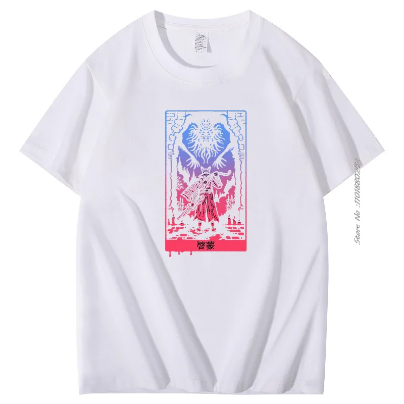 Bloodborne Dark Souls Horrible Games Cotton T Shirt For Men Harajuku Graphic T Shirts Summer Short Sleeve t-shirt Men's Clothing