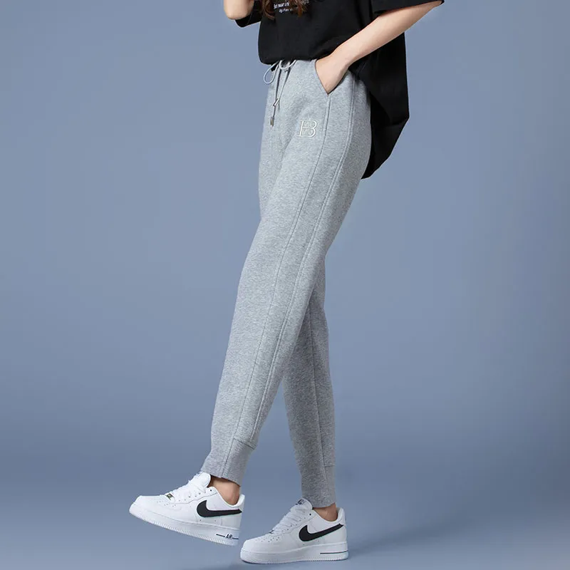 

Spring and Autumn Outwear Sporty Pants Women's Loose Hem Harlan Pants 2023 New Autumn Fashion Casual Grey Guards Pants M-4XL