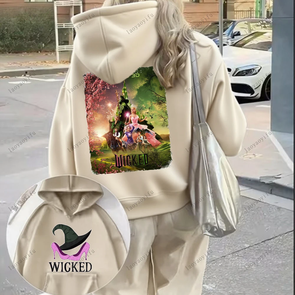 الجمالية الشريرة الخيال فيلم الجرافيك هوديي 2025 الرجال/النساء هوديس Harajuku الجمالية للجنسين بلوفر شتوي البلوز