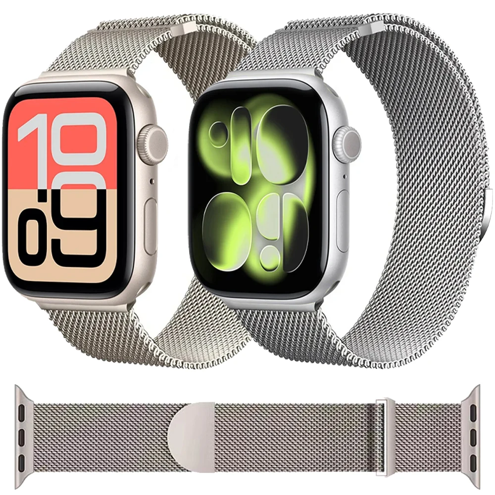 Milanaise-Armband für Apple Watch Serie 11 10 46 mm 42 mm 9 8 7 45 mm 41 mm Ultra 3 2 49 mm Armbandband iWatch 6 5 4/SE 3 2 44 mm 40 mm
