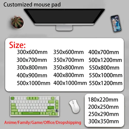 Alfombrilla de ratón personalizada, alfombrilla grande para juegos, alfombrilla personalizada XXL DIY para Gamer, alfombrilla para ratón de oficina, logotipo OEM, alfombrilla de escritorio con descuentos a granel