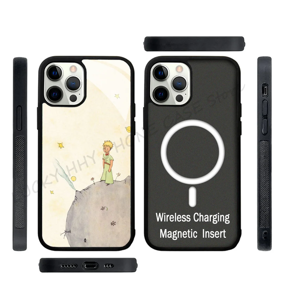 

Cute Phone Case Phone Case Strong Magnetic For IPhone 15 14 13 Pro Max 11 12 Mini The Little Prince For Magsafe