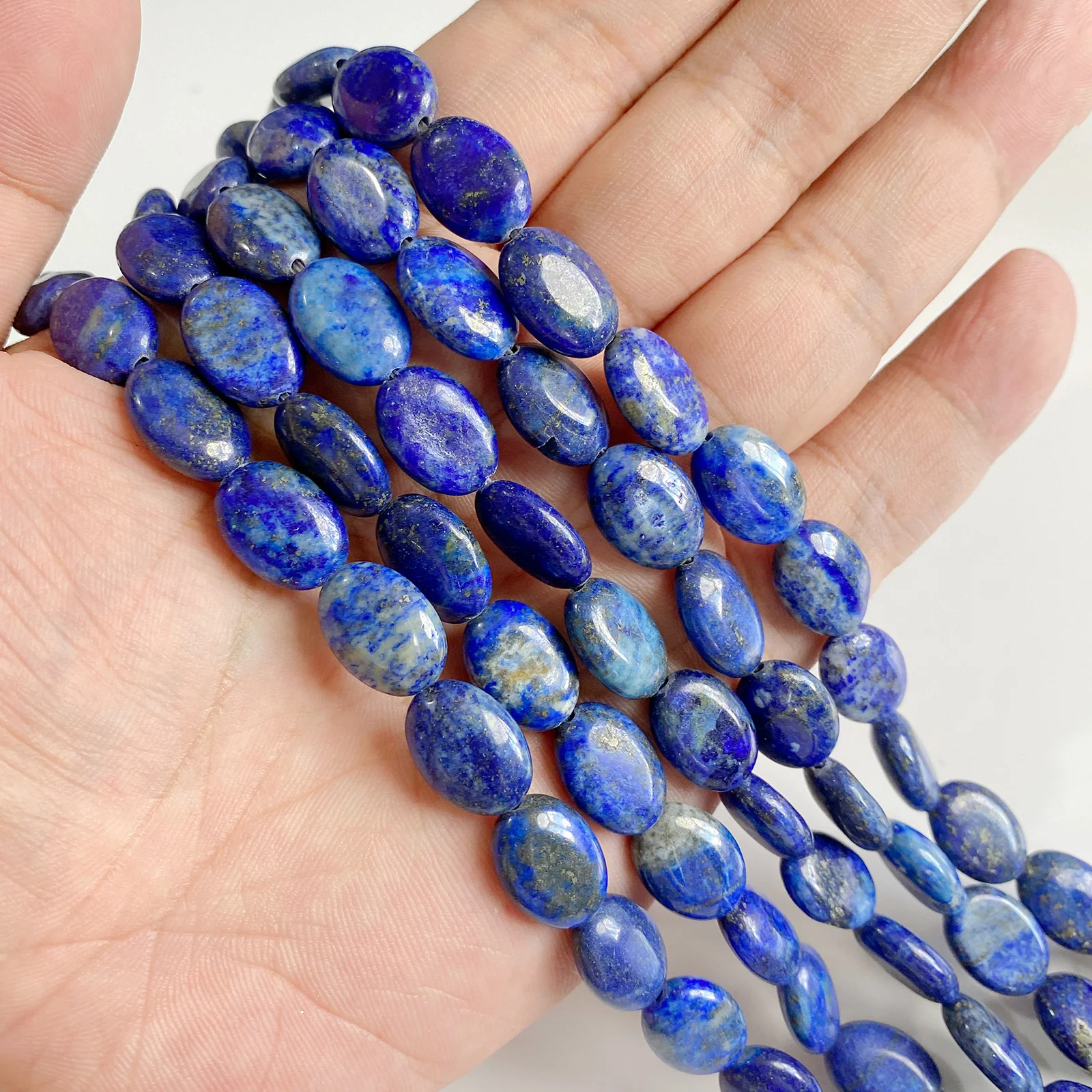 Cuentas de lapislázuli Natural, cuentas espaciadoras sueltas redondas irregulares facetadas de piedra azul para pulsera DIY, accesorios para hacer joyas