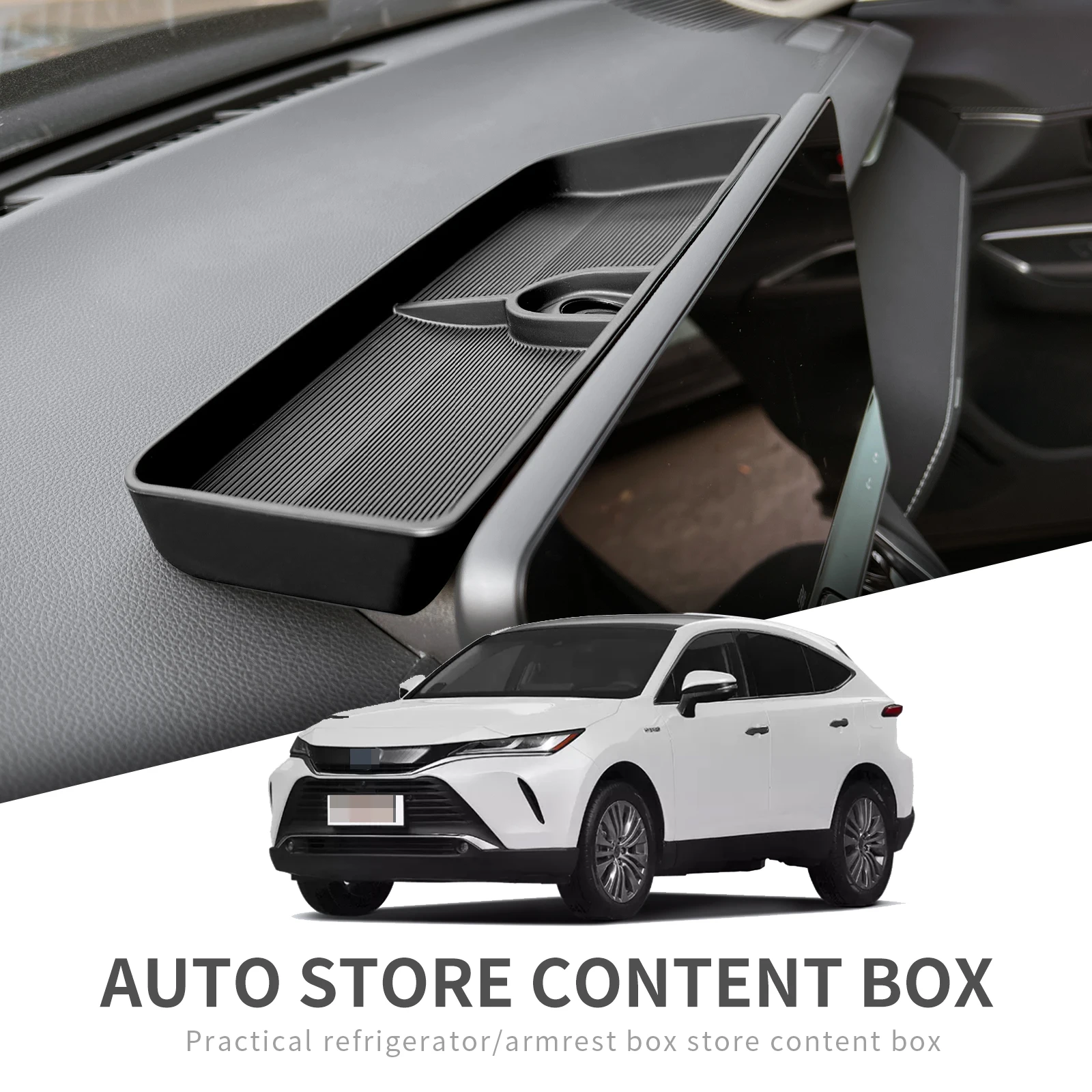 ZUNDUO Car Dashboard Tray for Toyota Harrier 80 Venza 2021-2023 Accessories Center Console Display Box Hidden Tray Behind Screen