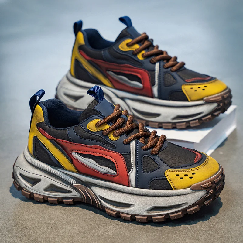 

Shoes for Men Sports and Leisure Platform Sports Shoes Casual Sneaker Male Sneakers Wear-resistant Height Increasing Fashion New