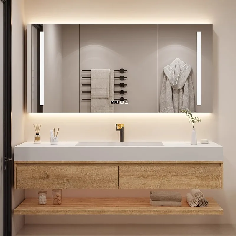 خزانة حمام فاخرة خفيفة، عرض بالوعة، ديكورات موفرة للمساحة، خزانة للعناية بالبشرة، أثاث غرفة المعيشة، أرشيفادوريس