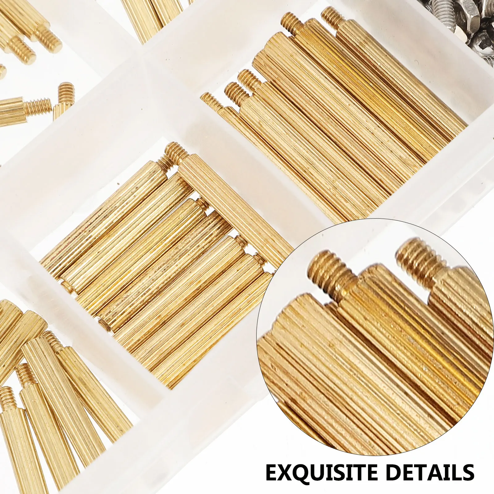 

270pcs Copper Column Nut Combination Single Head Knurled Brass Columns Furniture Screws Threaded Fasteners Barrel Bolts Stable