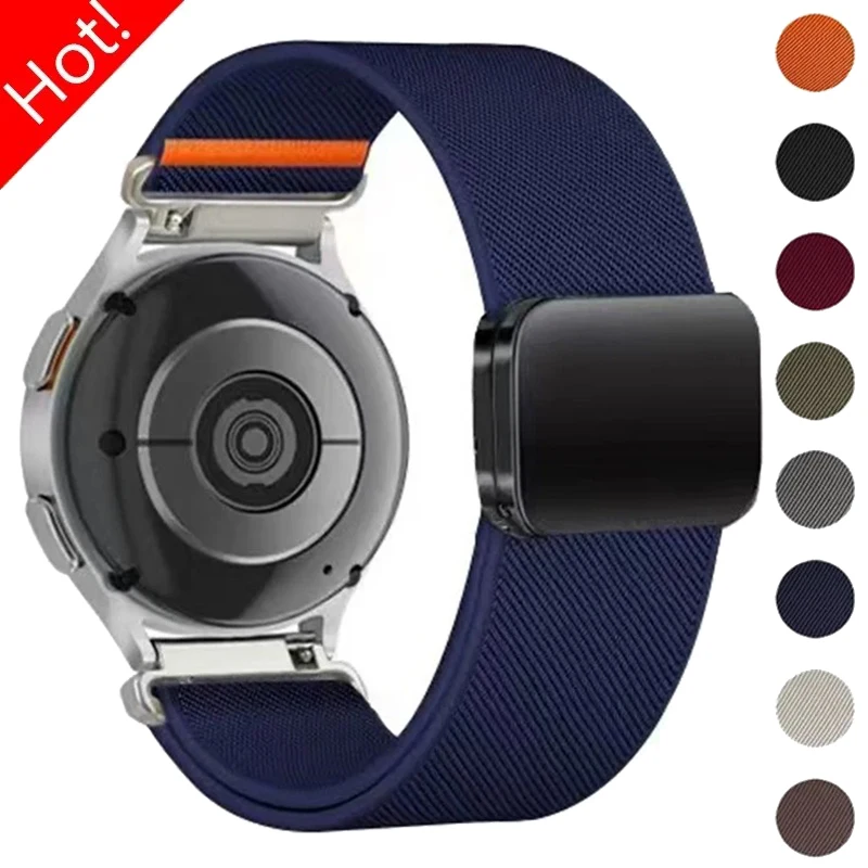 20mm 22mm Nylon Loop Strap For Amazfit Active Max/Balance 3 2 Band Amazfit Bip Max 6 5/Active 2 3/T-Rex 3 Pro Magnetic Bracelet