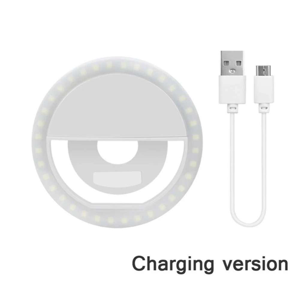 Led Selfie Ring Light Mobile Phone Lens LED Selfie Lamp Ring for IPhone Samsung Xiaomi Huawei Phone Selfie Clip Light Accessorie